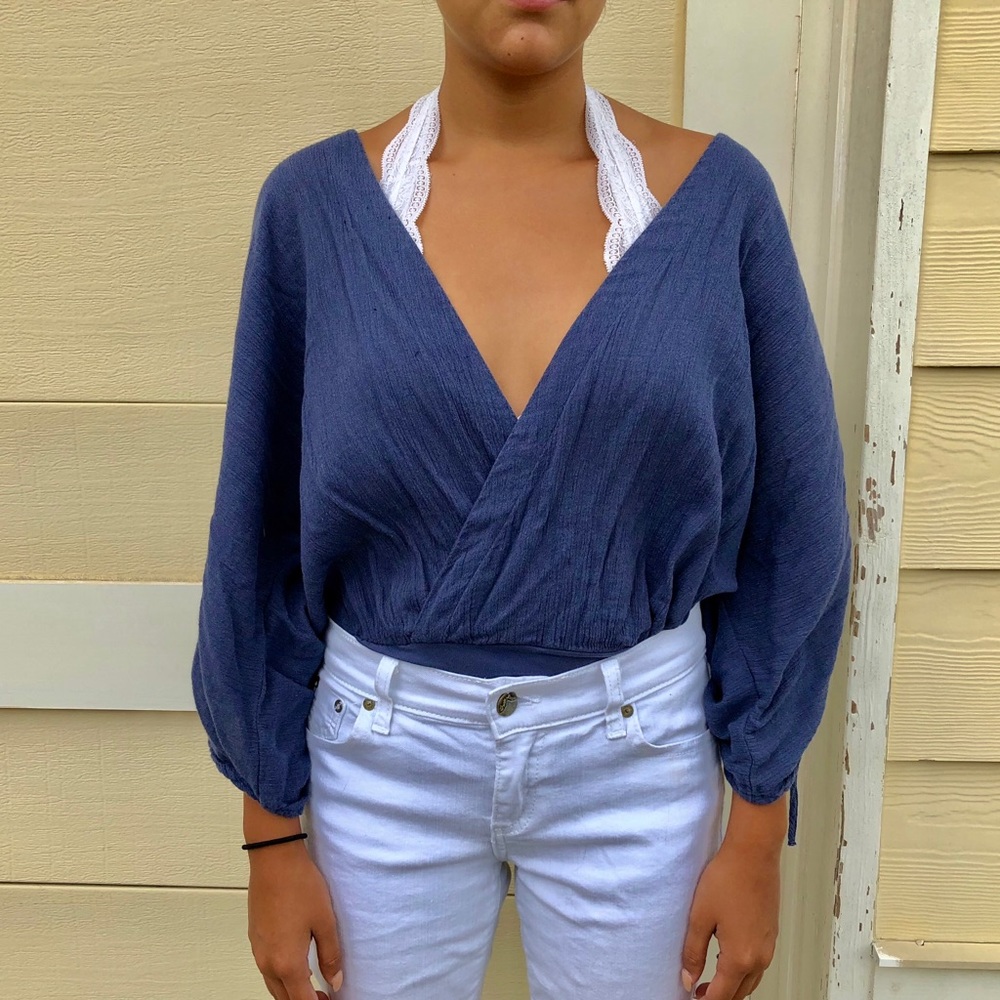 Wild Pearl V neck Bodysuit
